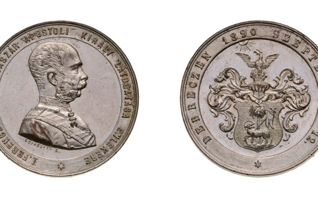 Löfkovits Artúr és az I. Ferenc József debreceni látogatása alkalmából készült emlékérem